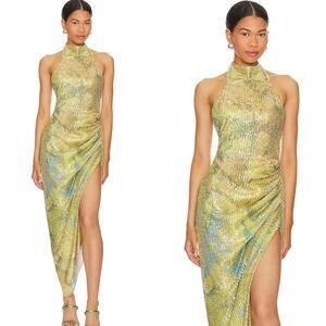 NWT REVOLVE ITMFL In the Mood For Love Marissa Sequin Dress in Lima Green